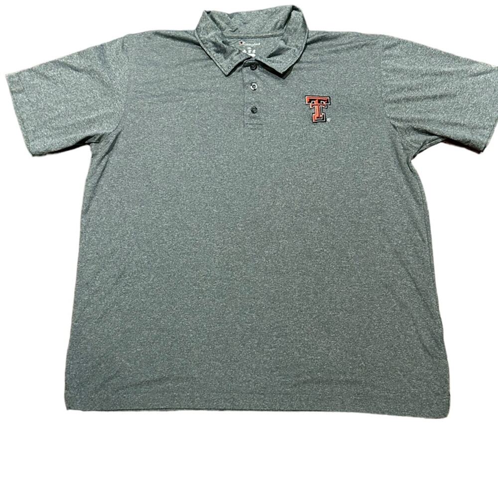 Texas Tech Men’s XL Gray Polo Style Shirt by Champion Embroidered Logo